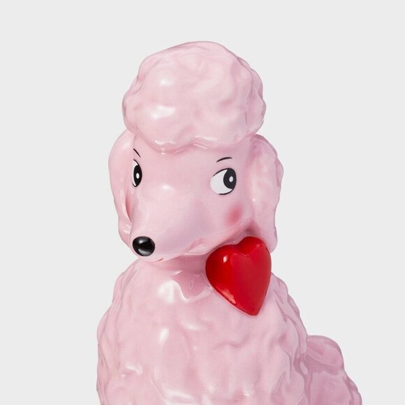 Target Spritz Valentine's Day Ceramic Target Bullseye Dog & Poodle Pink Set - Picture 8 of 8